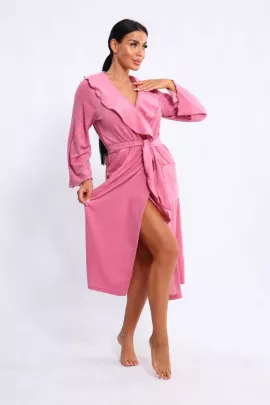 Халат 117 Х махровый розовый последний размер