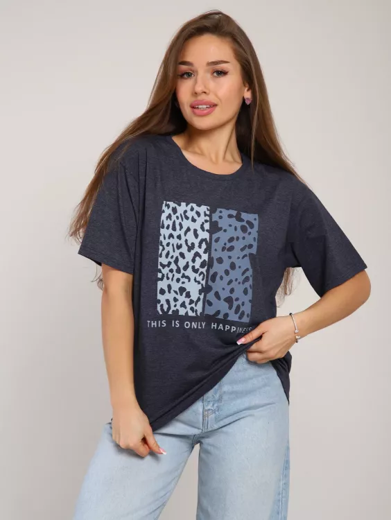 *Футболка женская Ф-2-043в (графит)