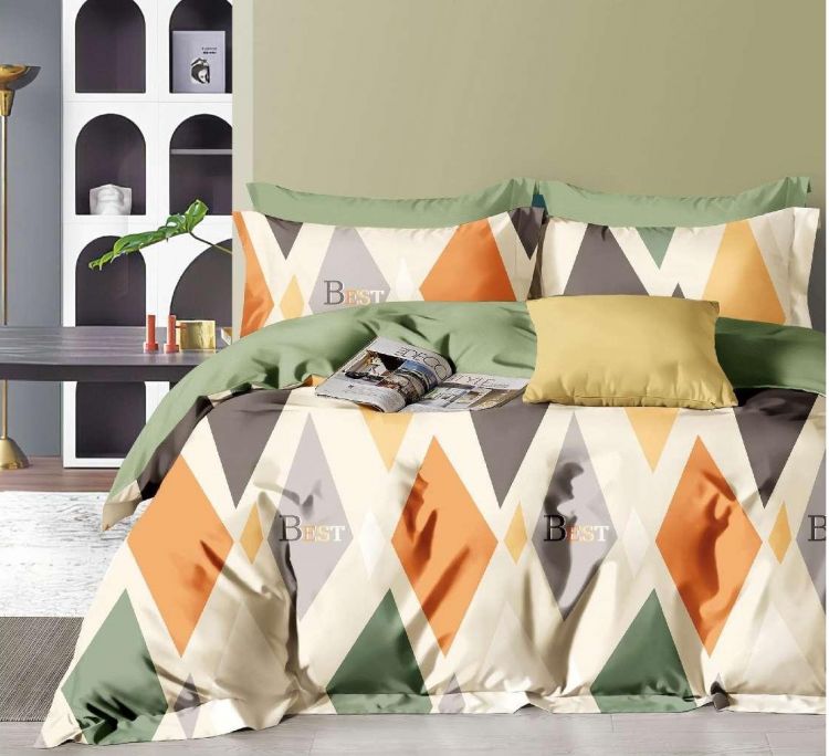 Постельное белье сатин элит на молнии - Ромбы