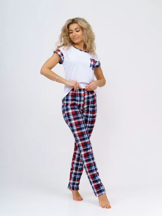 Костюм женский В клеточку (графит)