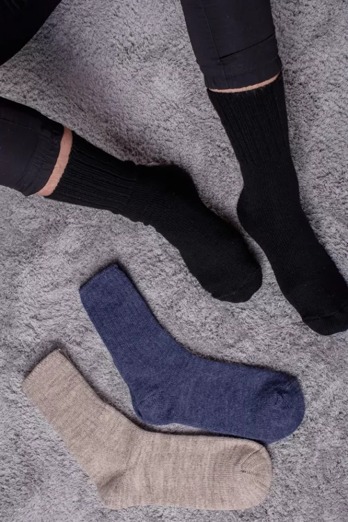 Носки мужские 24901 шерстяные черный последний размер