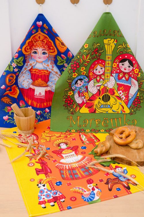 Набор кухонных полотенец Матрешки