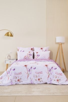 Постельное белье зима-лето из поплина с простыней на резинке - Виталина