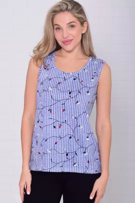 Майка женская 6-217з (мелкая полоска)