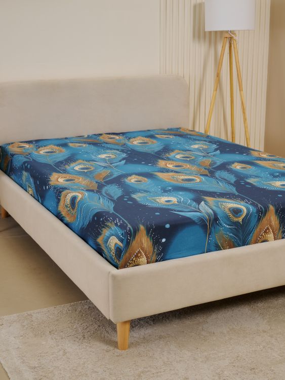 Простыня бязь люкс - Перо павлина