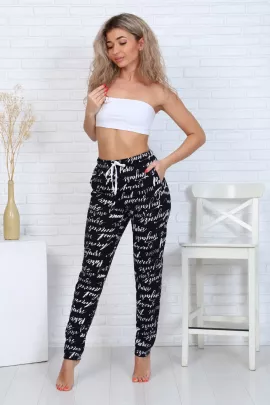 Брюки женские 8-043э (черно-белый)