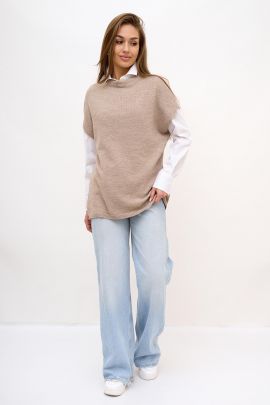 Кофта-жилет женский вязаный 21241